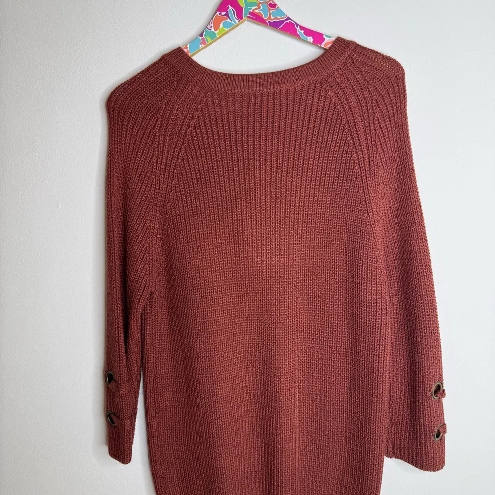 Miracle | Women's Lace-Up Sweater | Rust | Size M/L